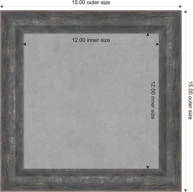 Amanti Art Grey Framed Magnetic Board 15x15 X-Small Vision Board - Image 4