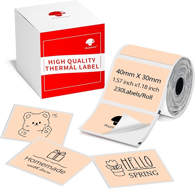 Phomemo Thermal Labels for M110/M120/M220/M150/M250/M221 Label Maker, by Phomemo