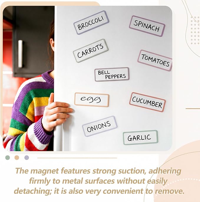 96 Pack Magnetic Dry Erase Labels 3.2 x 1.2, Reusable Blank Writable Name Tags - Image 5