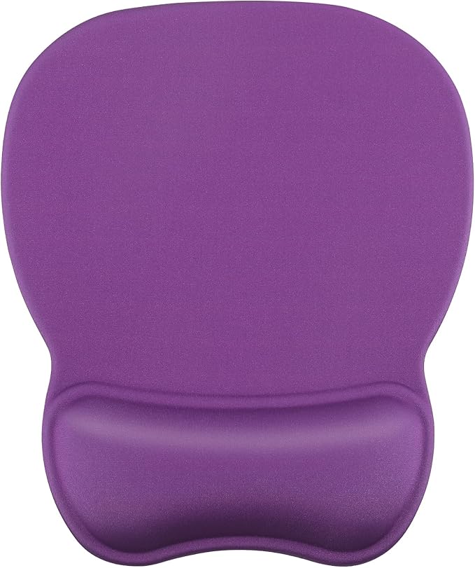 MROCO Ergonomic Mouse Pad with Gel Wrist Rest, 9.4 x 8.1 in, Violet Purple | by MROCO