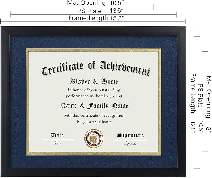 ELSKER&HOME 8.5x11 Certificate Frame Black - Image 4