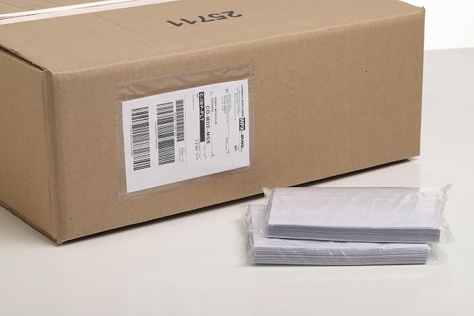 200 Units, 7.5"x5.5" Clear Packing List Shipping Label Envelopes by USPACKSMART
