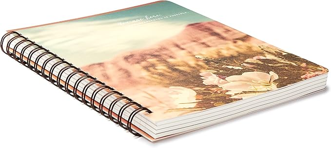 Compendium Spiral Notebook - You are here. Now, everything is possible. — A Designer Spiral Notebook with 192 Lined Pages, College Ruled, 7.5”W x 9.25”H-DeskLoop Office