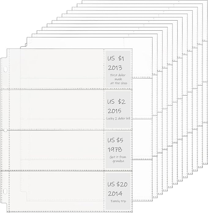 Chengu 48 Pcs 4 Pocket Currency Sleeves by CHENGU