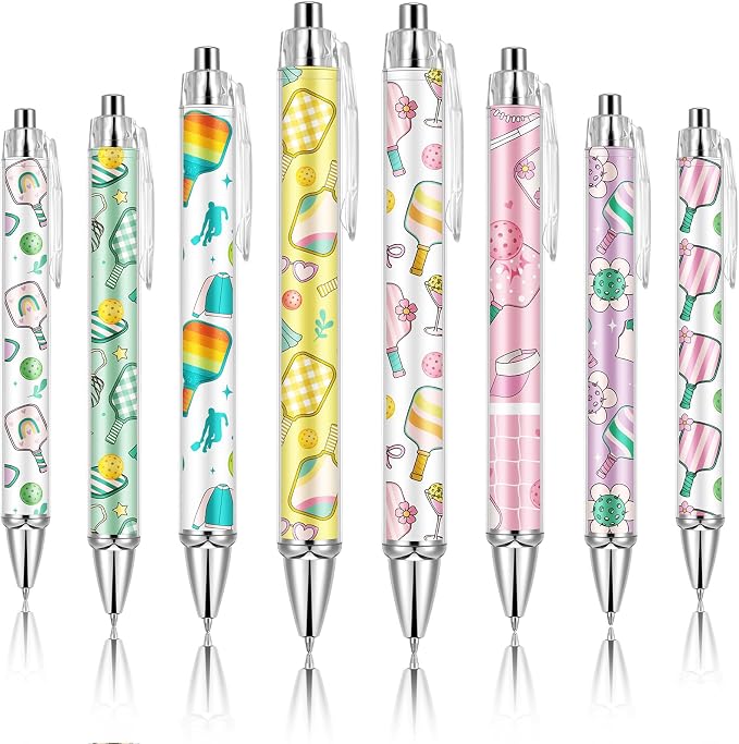 Ireer 8 Pcs Ballpoint Pens for Women 1.00 mm Cute Black Ink Pens Fine Point by Ireer