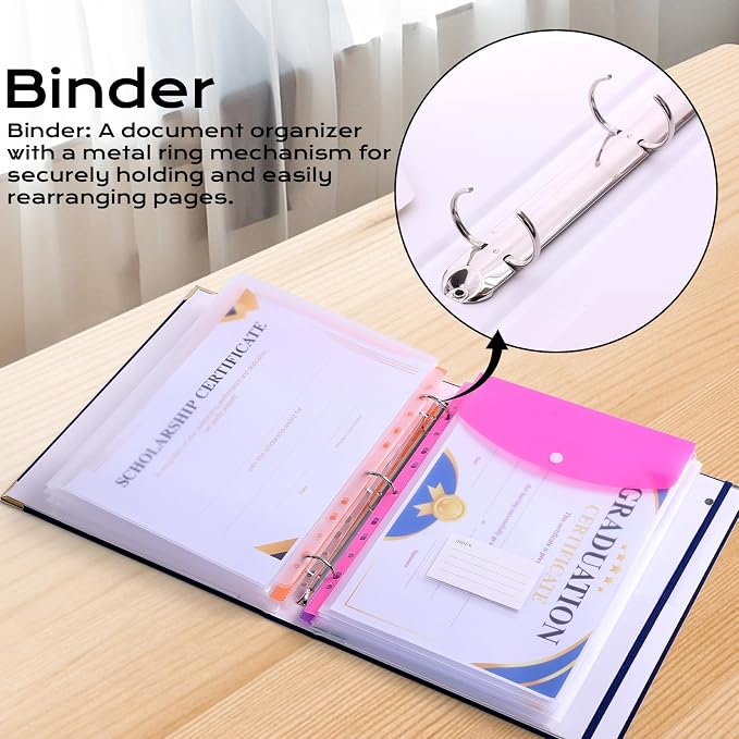 XKDOUS Document Organizer Linen Folio Folders - Image 5