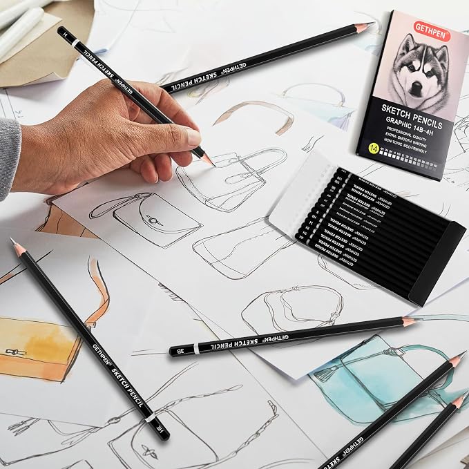 GETHPEN Professional Drawing Sketching Pencil Set - Image 7