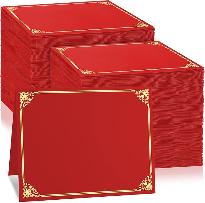 Oleitodh 150 Pcs Certificate Holders Bulk, Burgundy Diploma Covers Gold Foil by Oleitodh
