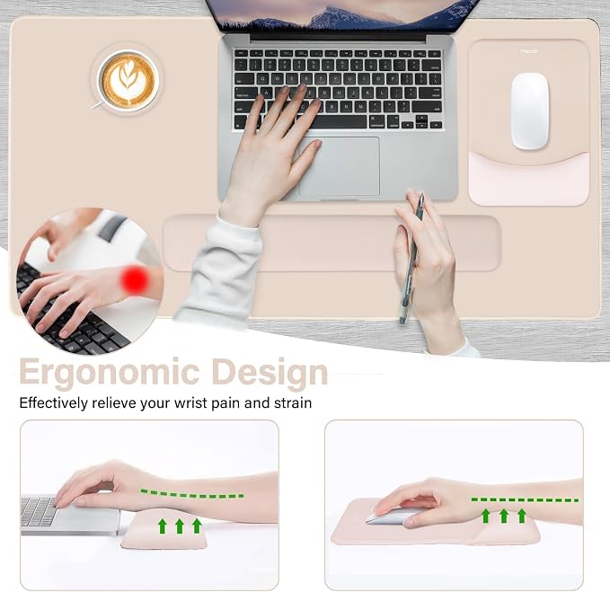 MOSISO Keyboard Mouse Pad Set, Large Gaming Mouse Pad&Rectangular Keyboard - Image 3