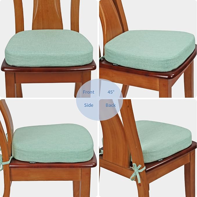 BUYUE Thickened 2.5" Dining Chair Cushions Set of 4, U-Shape High Density Foam - Image 4