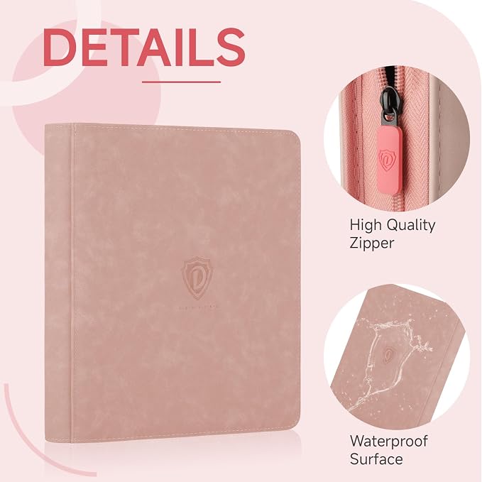 Trading Card Binder with Zip, 12 Pockets Card Binder, 720 Double Sided Pocket - Image 2
