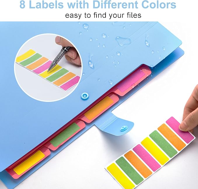 Forvencer Accordion File Organizer, Letter Size, 5 Pocket Expanding File Folder - Image 6