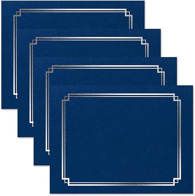 Classic Blue & Silver Certificate Folders - Image 4