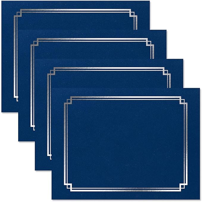 Classic Blue & Silver Certificate Folders - Image 4
