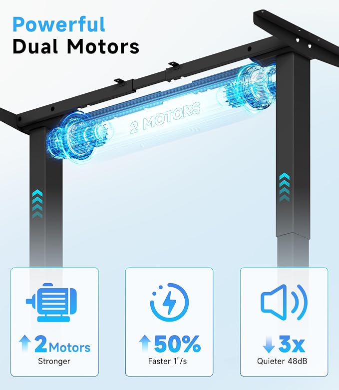 Electric Standing Desk Frame Dual Motor - Image 5
