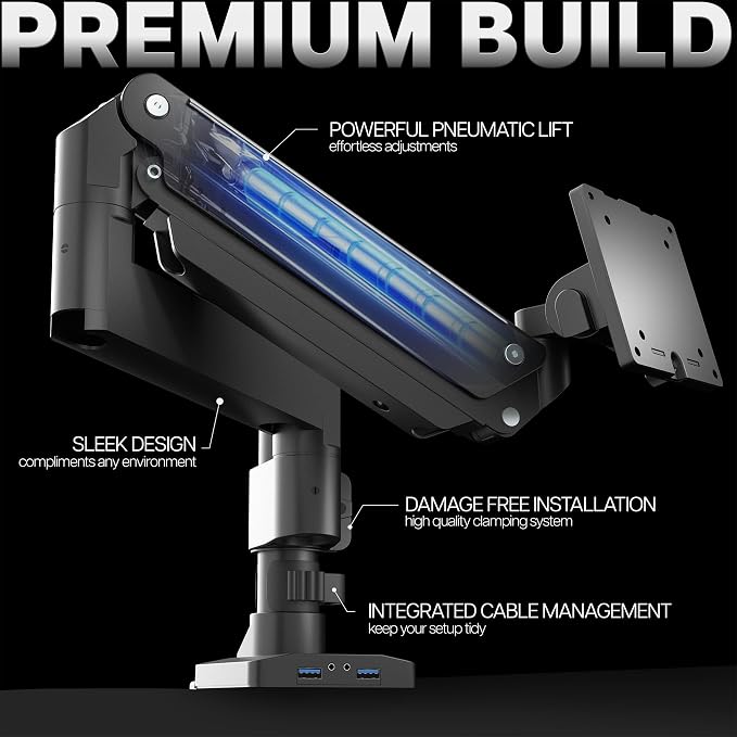 VIVO Premium Aluminum Tall Extended Monitor Arm - Image 6