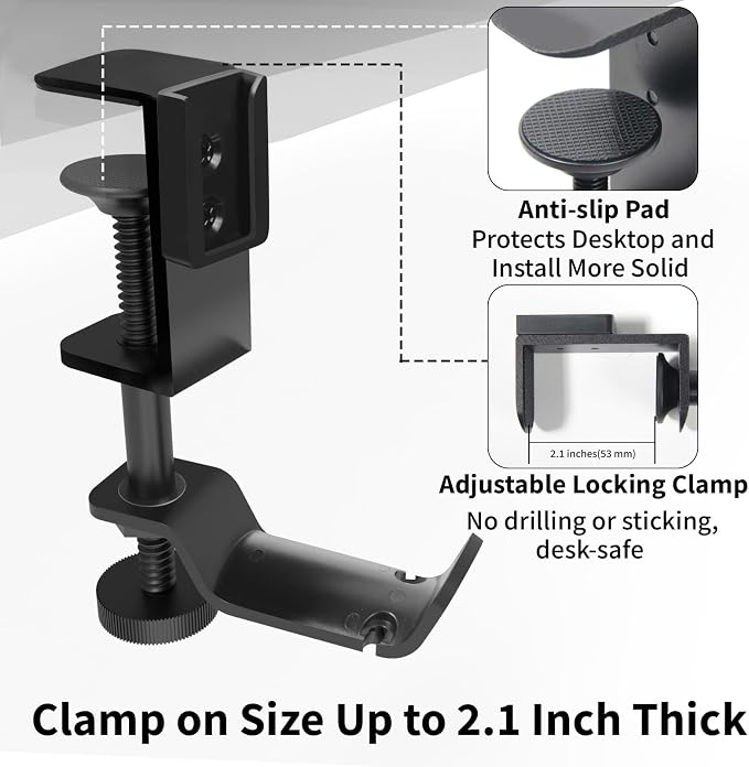OOKUU 4-in-1 Desk Organizer- Large Desk Cup Holder Clamp - Image 5