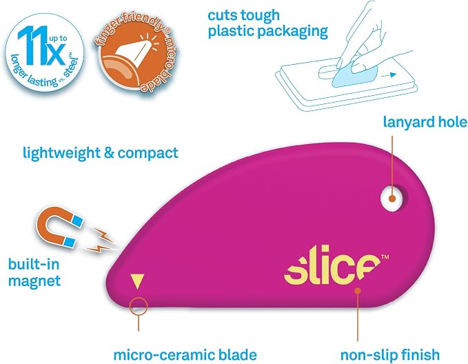 Slice Micro Safety Cutter | Safe Ceramic Box Cutter Lasting 11x Longer than - Image 4