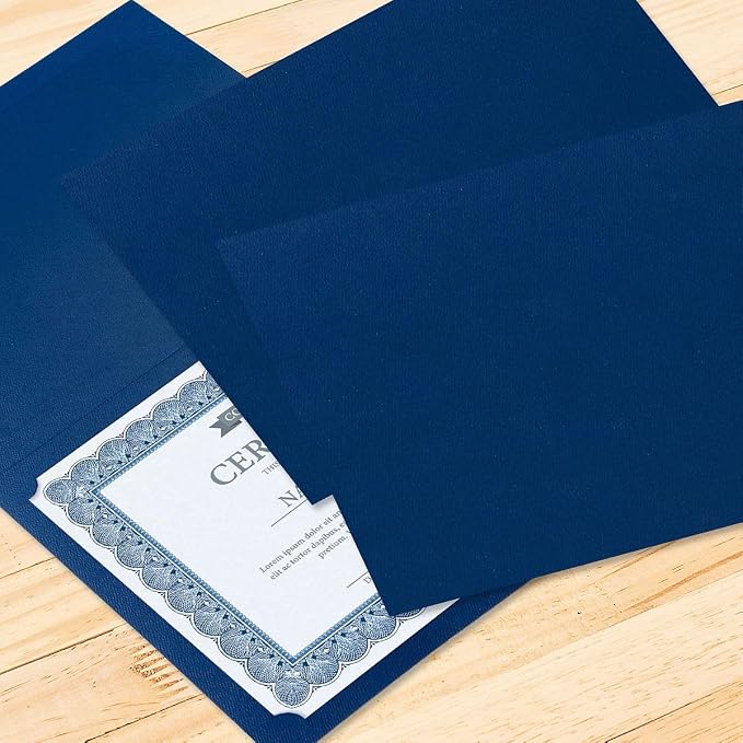 Plain Blue Certificate Folders - Image 7