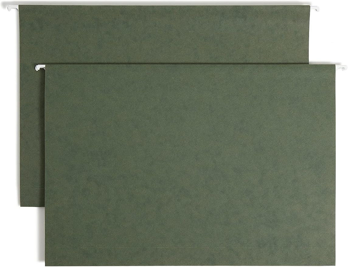 Smead Hanging File Folder with Tab, 1/3-Cut Adjustable Tab, Legal Size by SMEAD