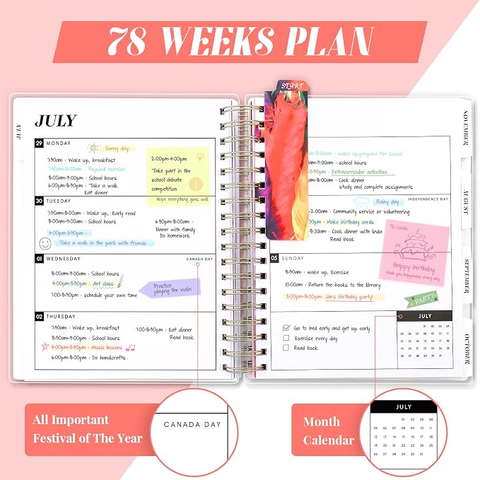 Planner 2026-2027, Large 18 Months Academic Daily Weekly Monthly Planner Yearly - Image 5