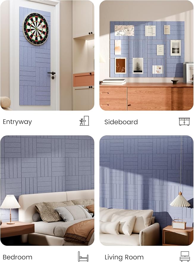 Bumusty Large Cork Board Alternative-48 x 36" Felt Bulletin Board Tiles - Image 5