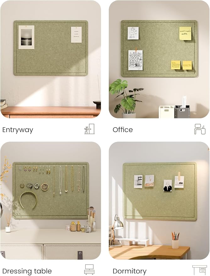 Fluxynara Bulletin Board, 23.6" x 17.5" Cork Board Alternative - Image 7