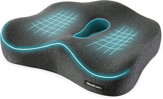 Memory Foam Seat Chair Cushion for Relieves Back Sciatica Pain Tailbone Pain by MaxLove-US