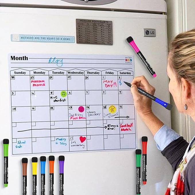 Magnetic Dry Erase Markers Fine Point Tip, Low Odor Thin Marking - Image 8