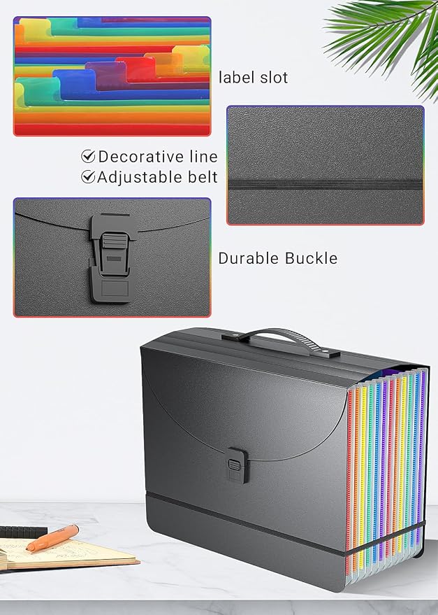 Expanding File Folder/Accordion File Organizer/Portable File Box - Image 2
