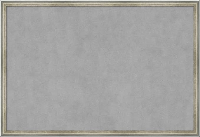Amanti Art Silver Framed Magnetic Board 26x38 Large Vision Board by AmantiArt