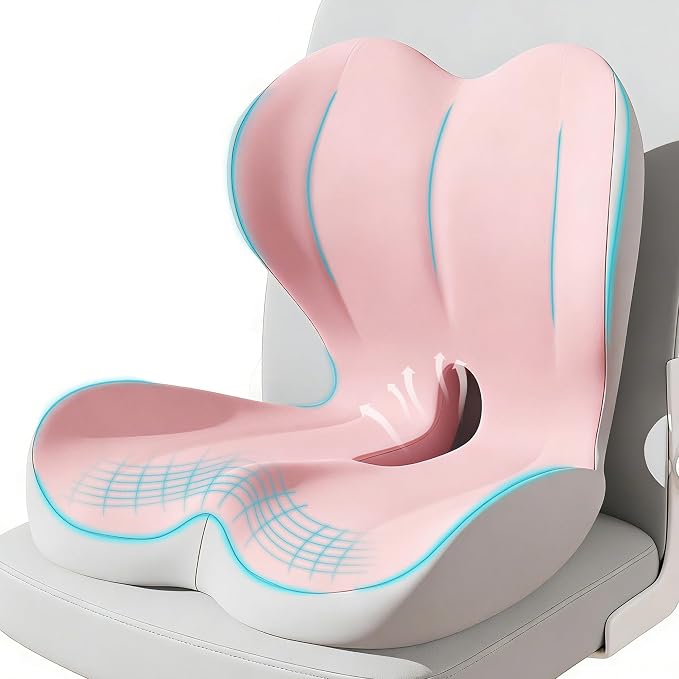 Seat Cushion for Office Chair and Car, Lumbar Support Pillow for Office Chair by Unknown