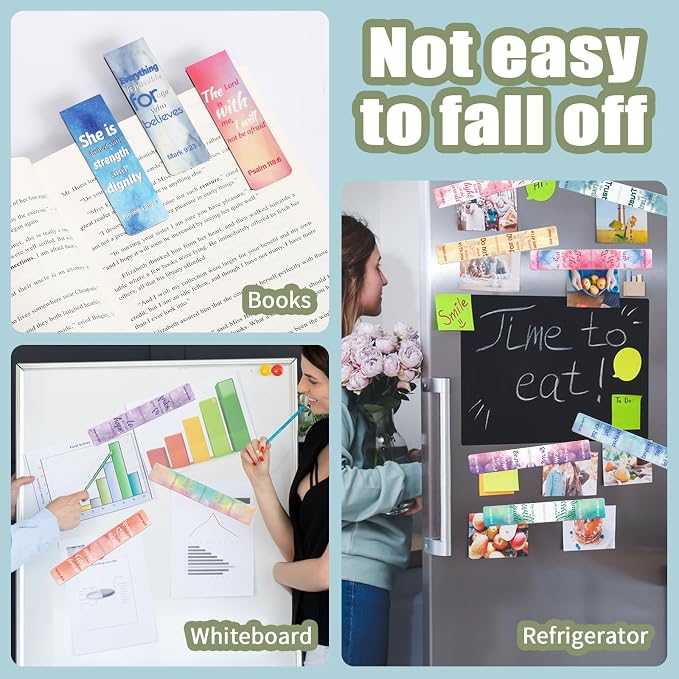 Magnetic Bookmarks, Tumwisk 15PCS Large Bible Quotes Christian Bookmarks - Image 5