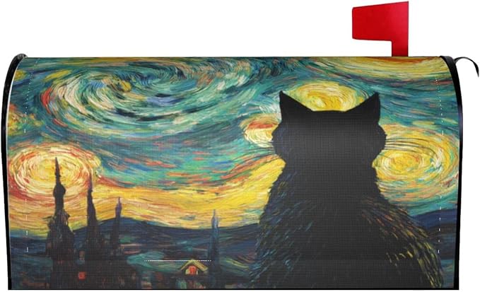 Ouqiuwa Happy Halloween Witch Pumpkin Welcome Magnetic Mailbox Cover, Mailbox - Image 2