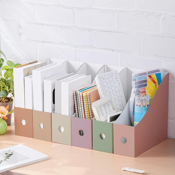 Colarr 48 Pcs Cardboard Magazine Holders 12 Colors Magazine Storage Box - Image 5