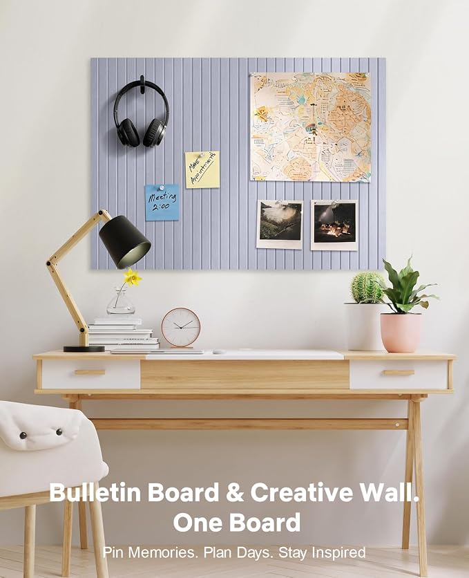 48" x 36" Large Cork Bulletin Board Tiles, Peel and Stick Felt Wall Panels - Image 5