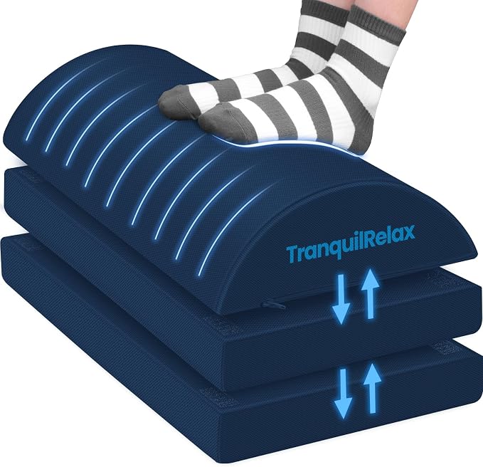 TranquilRelax Foot Rest for Under Desk at Work, Gaming Accessories Foot Stool by Unknown