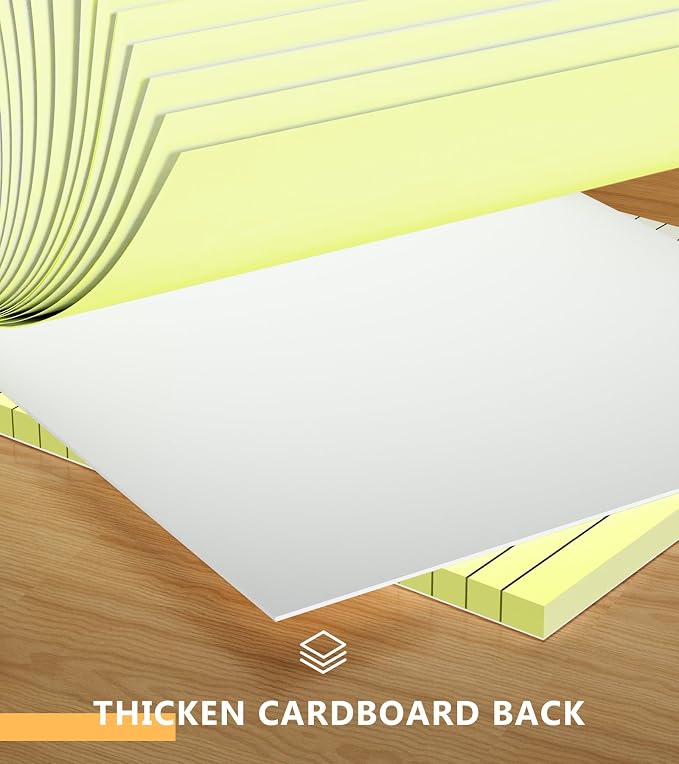 12 Pack Notepads 3x5, Perforated Yellow Memo Pads, 30 Sheets | Thick Paper - Image 6