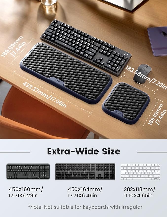Vaydeer Extra Large Wide Wrist Rest Set - Image 3