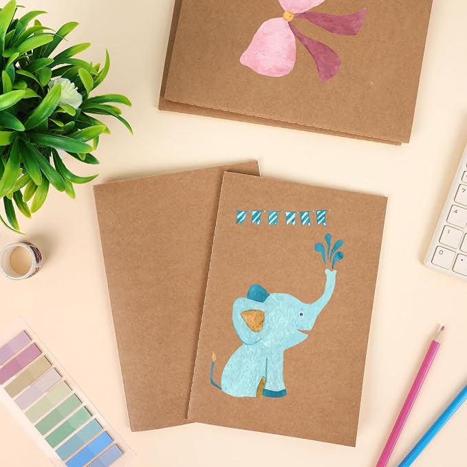 LABUK 100 Pack Lined Kraft Notebooks, A5 Journals Bulk, 8.3x5.5 Notebook Bulk - Image 5