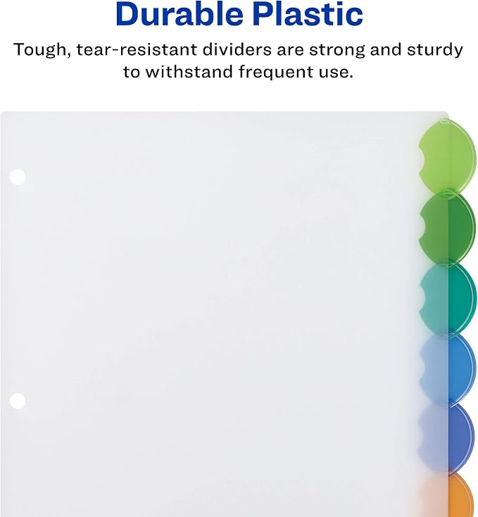 Avery Insertable Style Edge Plastic Dividers - Image 6