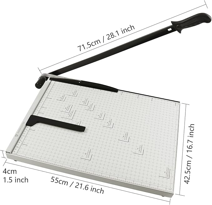 ZEQUAN B3 21" Heavy Duty Paper Trimmer, Safety Lock, Metal Base, 10-Sheet | - Image 6