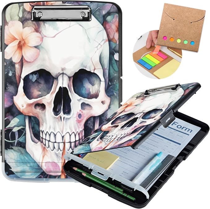Clipboard with Storage, Heavy Duty Plastic Storage Clipboard with Low Profile by Unknown