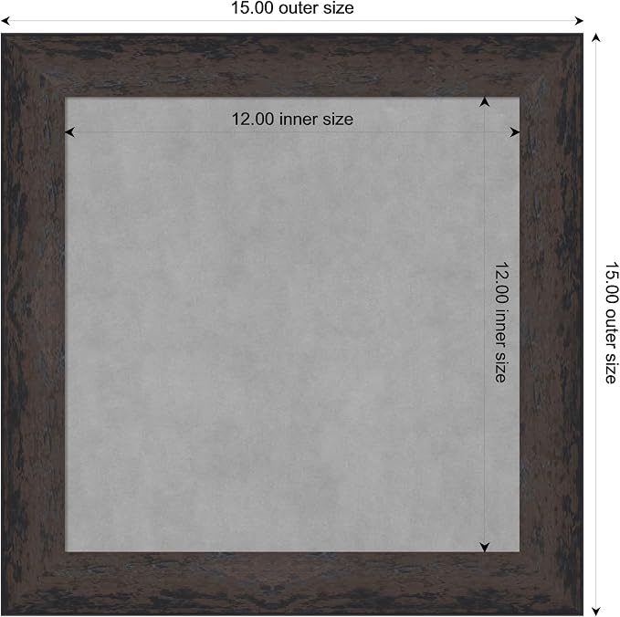 Amanti Art Black Framed Magnetic Board 15x15 X-Small Vision Board - Image 4