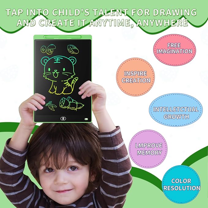 Genialba LCD Writing Board 8.5 Inches, Colourful Electronic Tablet, Portable - Image 6