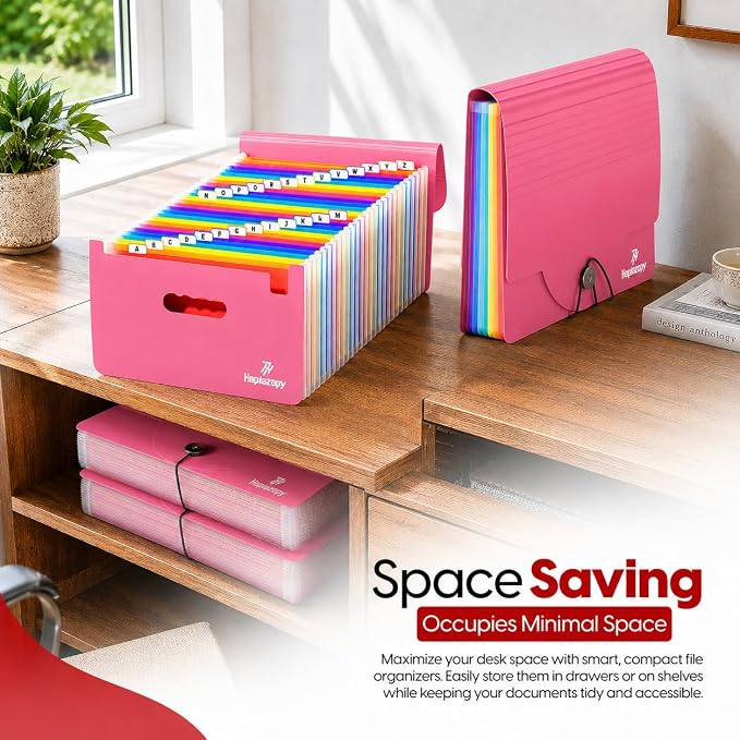 Accordion File Organizer, 26 Pockets Expanding Accordion Folder, A4 Letter Size - Image 8