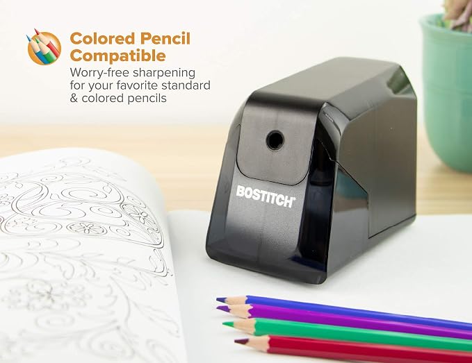 Bostitch Office Battery Pencil Sharpener, 4X Longer Cutter Life, Tip Saver - Image 7