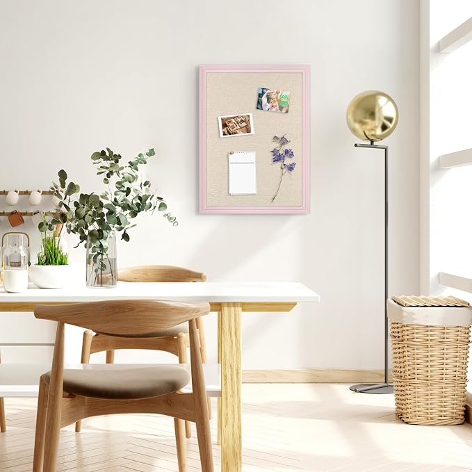 Large Pink Wood Framed Cork Board - Image 7
