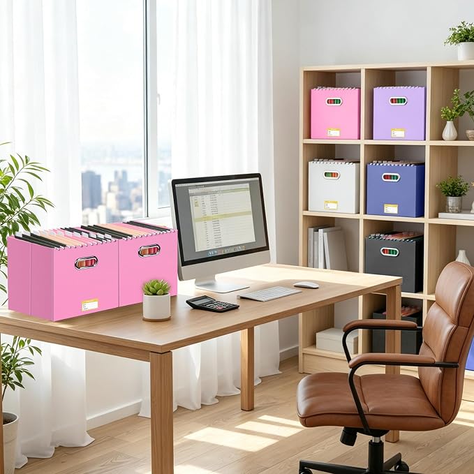 BALEINE File Organizer Box, Cardboard File Folder Organizer - Image 2