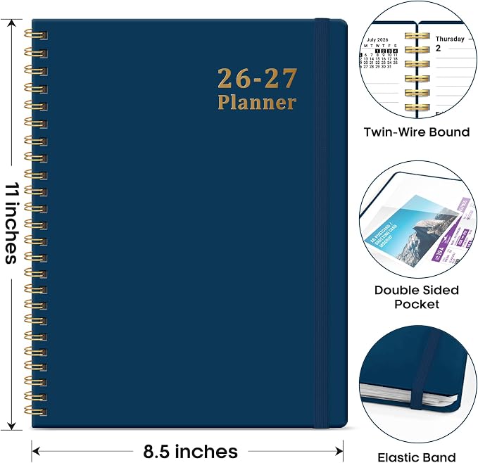 Planner 2026-2027, 8.5" x 11" Weekly and Monthly Academic Year Planner Calendar - Image 4